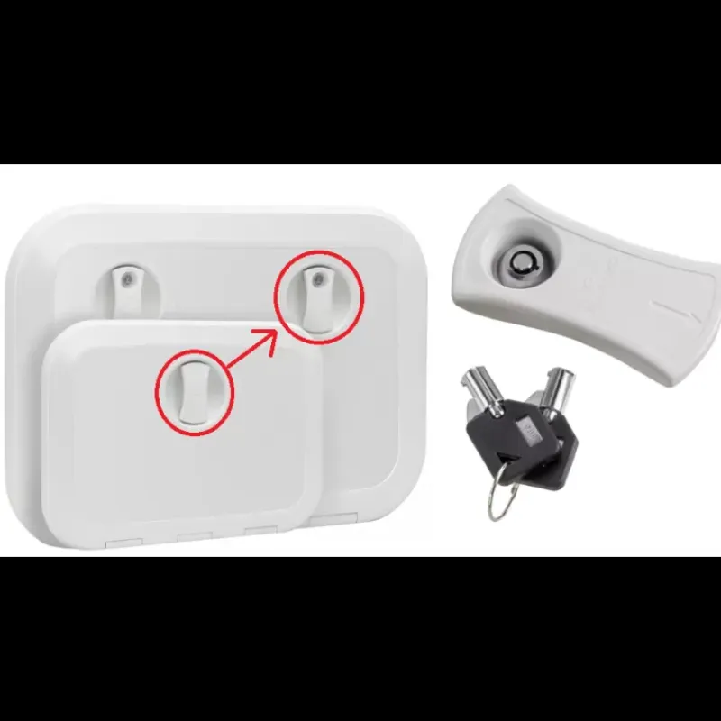 Kit serrure Trappe blanche*Plastimo Discount