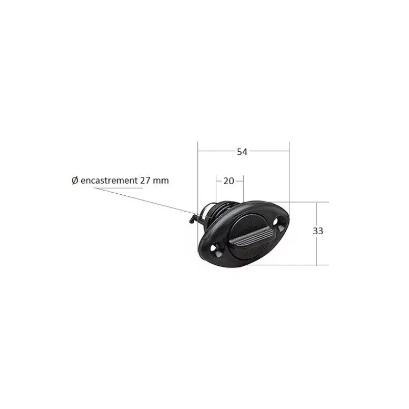 New Nable polyamide noire Annexe & Barque·Accessoires Annexe & Pneumatique|Accastillage De Pont·Nable