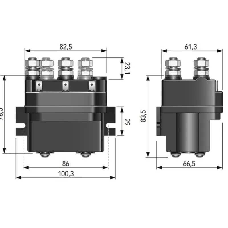 Outlet Relais T6415-24 V 3500 W | 4 pôles Guindeau·Commande & Relais