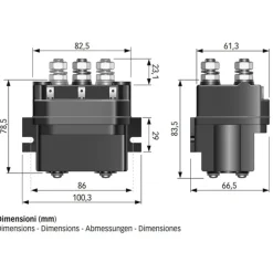 Relais T6315-12 V 2500 W | 3 pôles*Quick Best