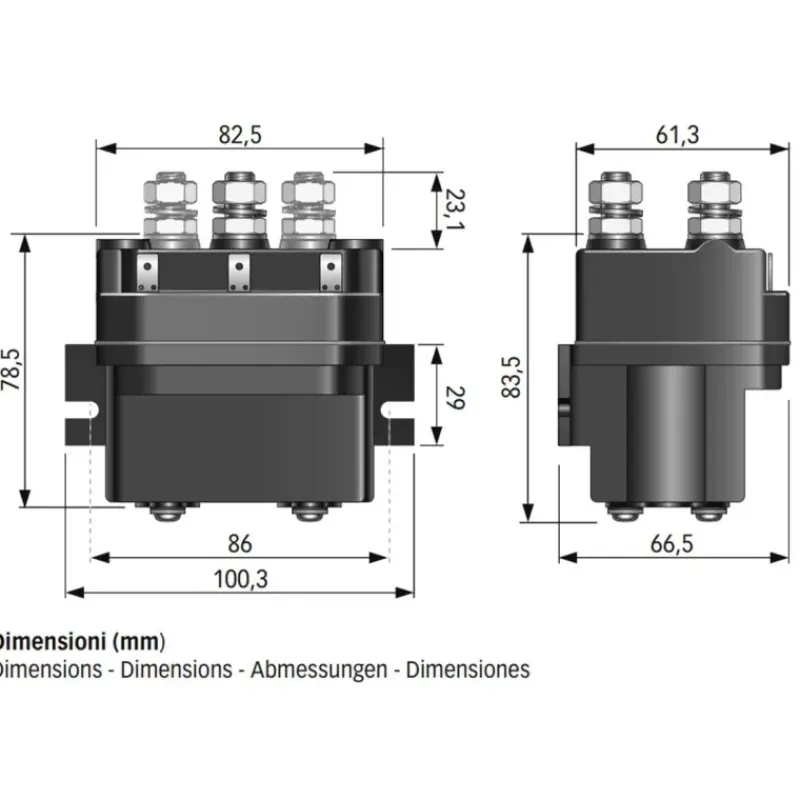 Relais T6315-12 V 2500 W | 3 pôles*Quick Best