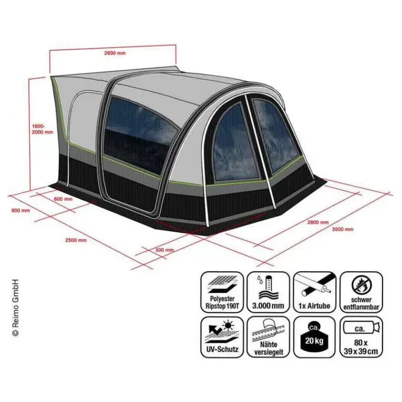 REIMO Chambre Tour Van Air*Reimo Tent Technology New