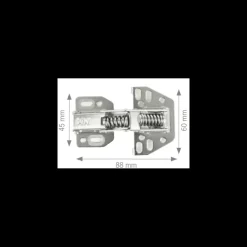 Charnière à rappel freinée x 2*Reimo New