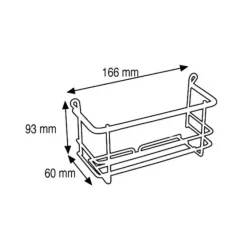 Etagère de douche chromée 166 x 60 mm*Reimo Outlet