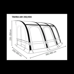REIMO TENT Auvent Tavira Air 490*Reimo Tent Technology