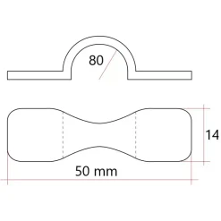 Outlet Eyestrap pontet à coller Manille & Petit Accastillage·Cadène & Pontet