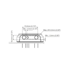 Passe câble DS-H-Multi-BLK Horizontal*Scanstrut