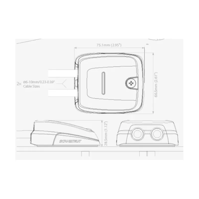 Outlet passe-câble double DS-HD10 Distribution & Protection·Passe-Toit Pour Câble|Distribution & Protection·Passe-Câble Étanche