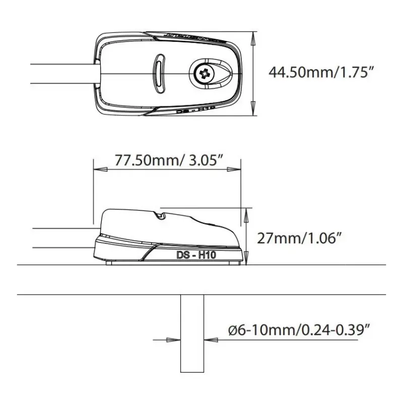 Passe-câble noir DS-H10-BLK*Scanstrut Clearance