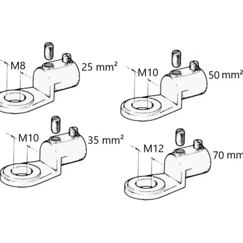 Cosse à visser pour câble 25 à 70 mm² Distribution & Protection·Cosse Et Connexion Électrique|Distribution & Protection·Cosse Et Connexion Électrique Ac/Dc