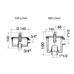 Filtre eau de mer Utility Equipement Moteur In-Bord·Filtre Eau De Mer