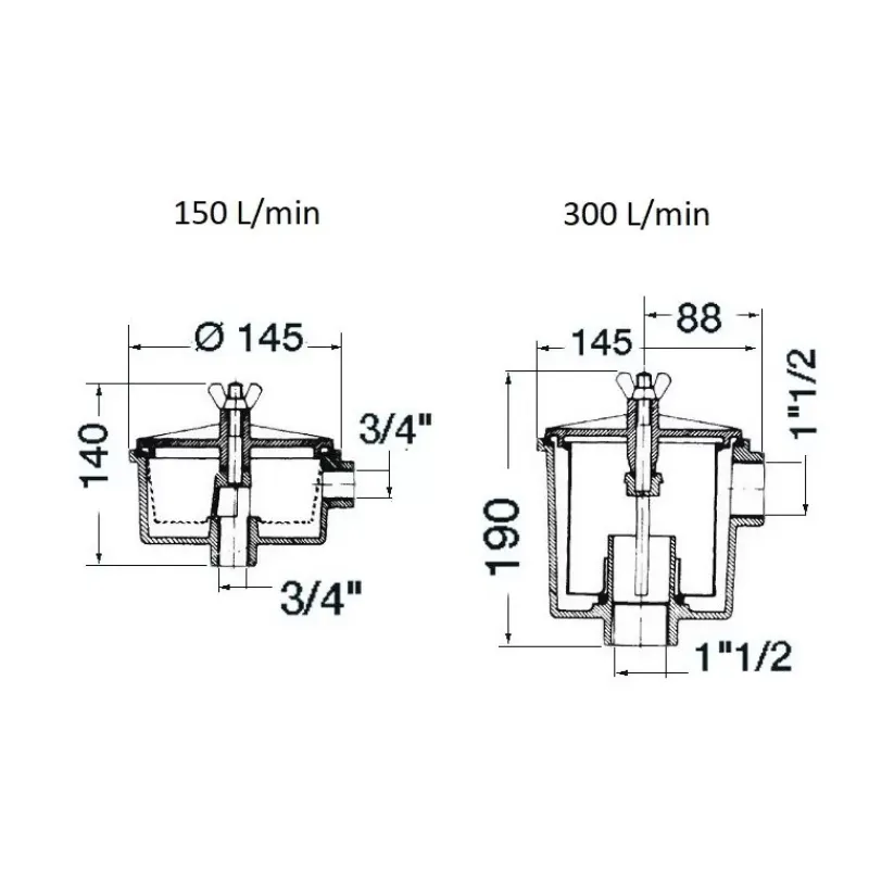 Filtre eau de mer Utility Equipement Moteur In-Bord·Filtre Eau De Mer