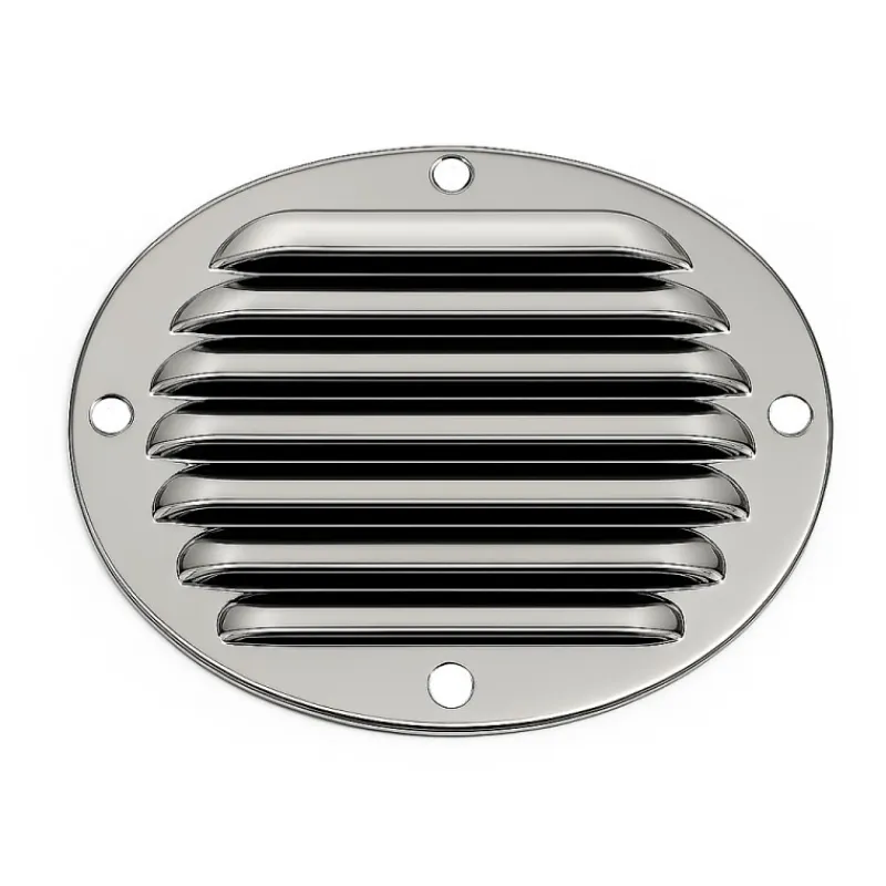 Outlet Grille inox Slim ovale 15 cm² | 116 x 127 mm Grille & Aération·Grille D'Aération|Hublot & Aération·Grille D'Aération