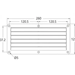 Discount Prise d'air nylon 135 cm² | 125 x 260 mm Grille & Aération·Grille D'Aération|Hublot & Aération·Grille D'Aération