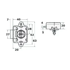 Hot Serrure poussoir standard Ameublement & Quincaillerie Intérieure·Fermeture Et Verrou De Placard|Quincaillerie Marine·Serrure, Fermeture & Poignée