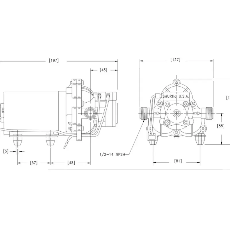 SHURFLO Groupe d'eau 2095 | 7 L/min 12V*LILIE - SHURFLO Hot