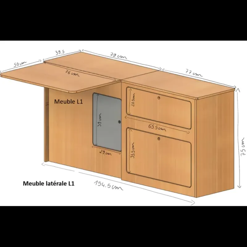 Kit meuble Nomad | Jumpy/Expert 3*Simple Vans Outlet