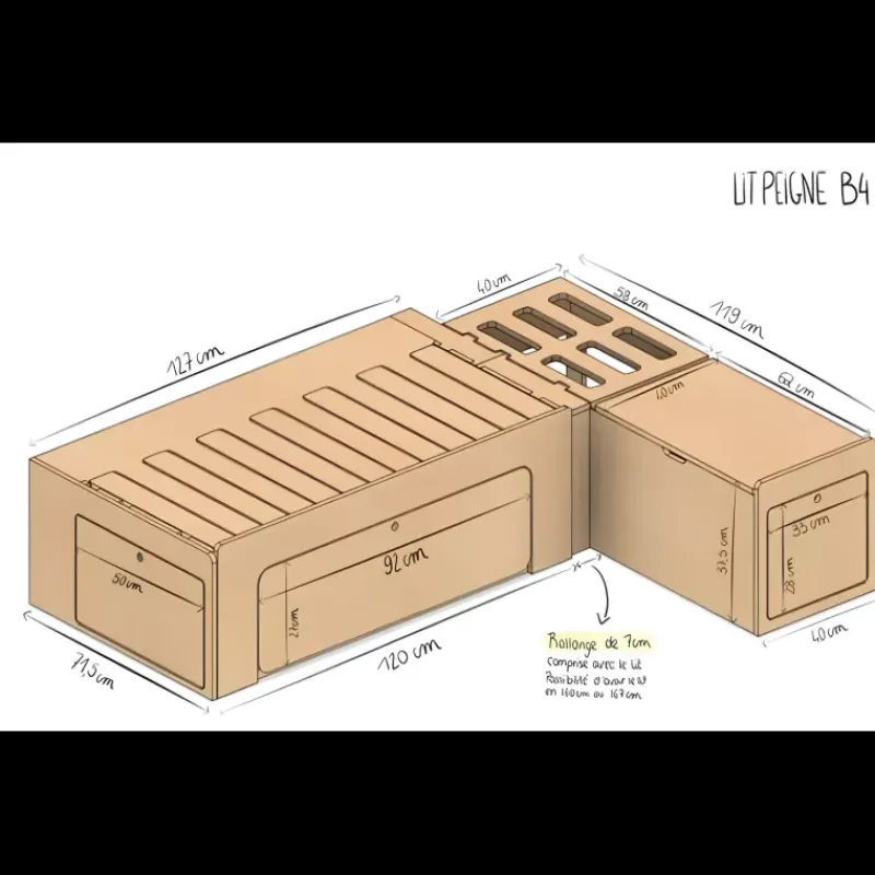 Lit Peigne Compact - B4*Simple Vans Hot