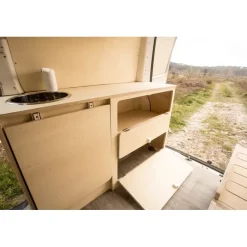 Best Meuble latéral + table | Jumpy/Expert 3 Citroën Jumpy / Peugeot Expert / Toyota Proace|Ameublement & Quincaillerie Intérieure·Meuble Bois Individuel