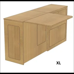 Best Meuble latéral + table | Jumpy/Expert 3 Citroën Jumpy / Peugeot Expert / Toyota Proace|Ameublement & Quincaillerie Intérieure·Meuble Bois Individuel