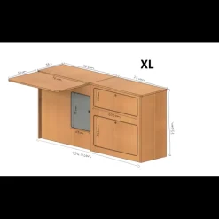 Best Meuble latéral + table | Jumpy/Expert 3 Citroën Jumpy / Peugeot Expert / Toyota Proace|Ameublement & Quincaillerie Intérieure·Meuble Bois Individuel