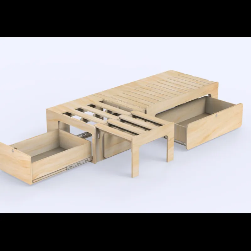 Hot Tiroir arrière | Lit peigne 112 et 120 cm Ameublement & Quincaillerie Intérieure·Meuble Bois Individuel