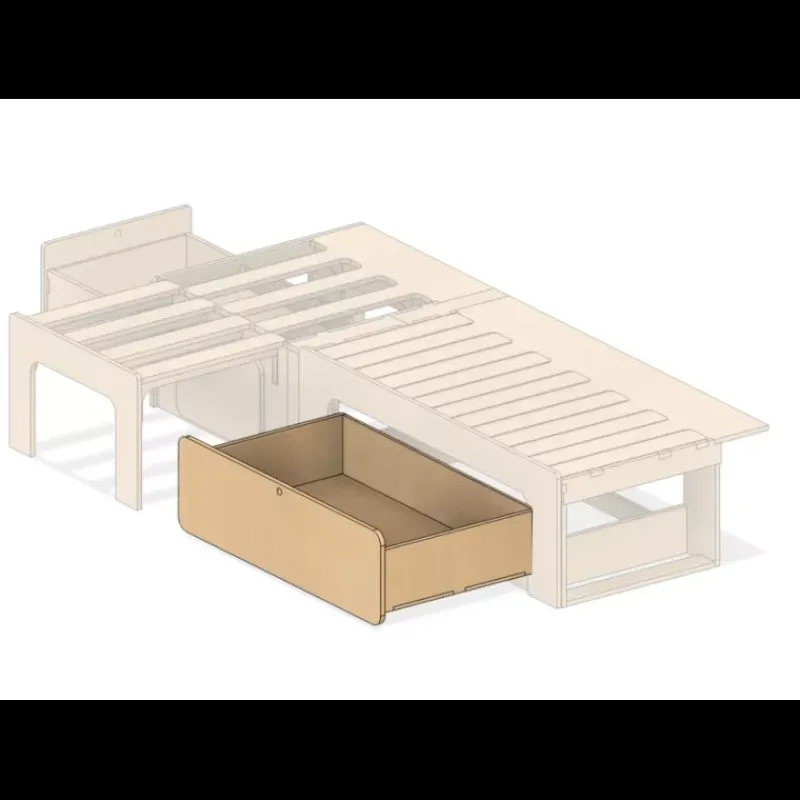 Hot Tiroirs latéraux Ameublement & Quincaillerie Intérieure·Meuble Bois Individuel