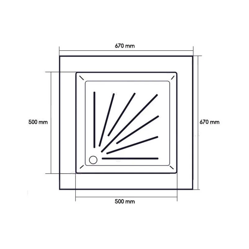 Hot Bac à douche | 670 x 670 x 80 mm Evier, Lavabo & Receveur·Receveur & Bac À Douche|Lavabo, Évier & Receveur·Bac À Douche & Receveur