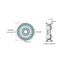 Roue remorque 8’’ complete*SPP Discount