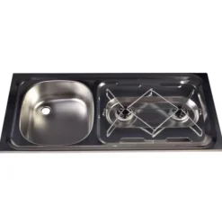 Sale Combiné 2 feux 900 x 420 mm Appareil De Cuisson Intérieur·Combiné Évier Gaz|Cuisson Intérieure, Réchaud Et Réchaud-Four·Réchaud Évier Gaz Combiné