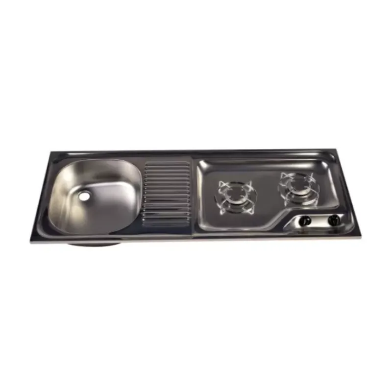 Clearance Combiné 2 feux 1050 x 420 mm Appareil De Cuisson Intérieur·Combiné Évier Gaz|Cuisson Intérieure, Réchaud Et Réchaud-Four·Réchaud Évier Gaz Combiné