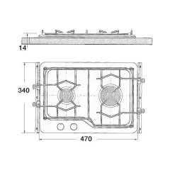 TECHIMPEX Plaque de cuisson Seafarer 2 Appareil De Cuisson Intérieur·Plaque De Cuisson Gaz|Cuisson Intérieure, Réchaud Et Réchaud-Four·Réchaud Et Plaque De Cuisson Gaz
