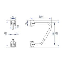 Discount Security Handrail Standard Poignée, Verrou & Fermeture Extérieures·Fermeture Et Verrou Extérieur|Poignée, Verrou & Fermeture Extérieures·Fermeture Et Verrou Extérieur