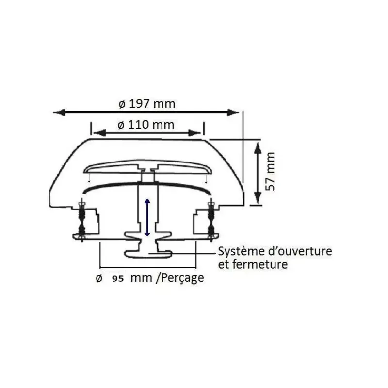 TMC Aérateur rond passif Inox*TMC Marine New