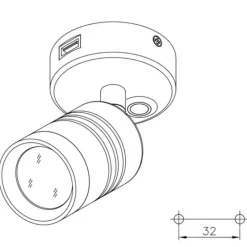 Applique LED avec prise USB*Trem Online