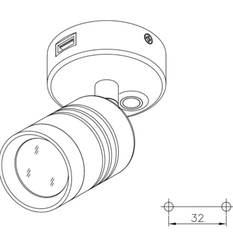 Applique LED avec prise USB*Trem Online