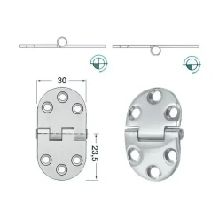 Sale Charnière inox 47 x 30 x 2 mm Ameublement & Quincaillerie Intérieure·Charnière De Porte & Meuble|Quincaillerie Marine·Charnière De Coffre, Porte & Meuble