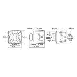 Coupe circuit Mini 300A unipolaire | ON-OFF | 2 circuits*Trem
