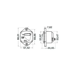 Outlet Disjoncteur 150A - série 187 Distribution & Protection·Fusible, Relais Et Disjoncteur Dc|Guindeau·Disjoncteur