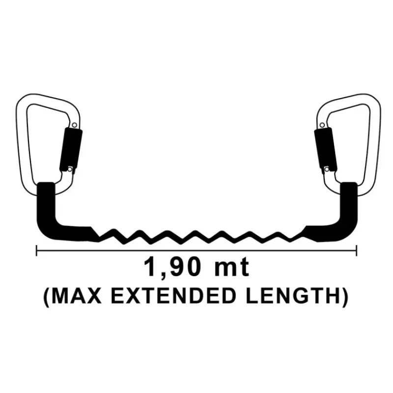Longe Segura élastique 1 à 1,90m | 2 mousquetons*Trem Sale
