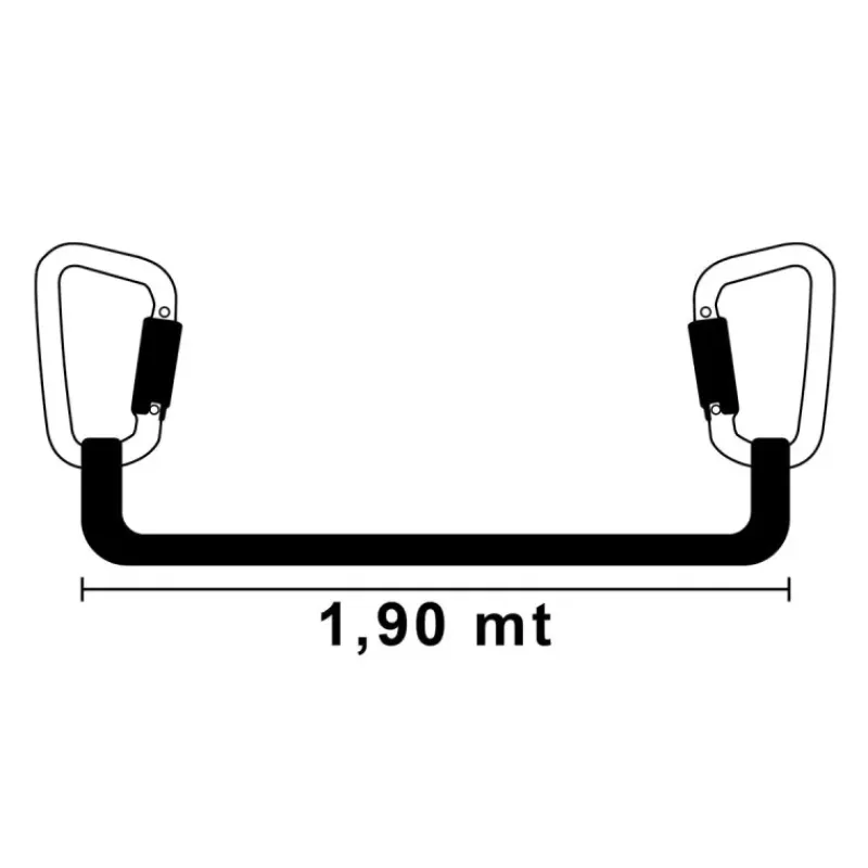 Longe Segura 1,90m | 2 mousquetons*Trem Online