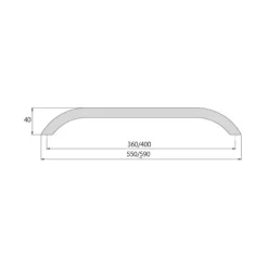Clearance Main courante 400 mm Ameublement & Quincaillerie Intérieure·Poignée De Meuble Et Placard|Quincaillerie Marine·Main-Courante
