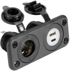 Prise allume-cigare + USB-A + USB-C noir*Trem Online