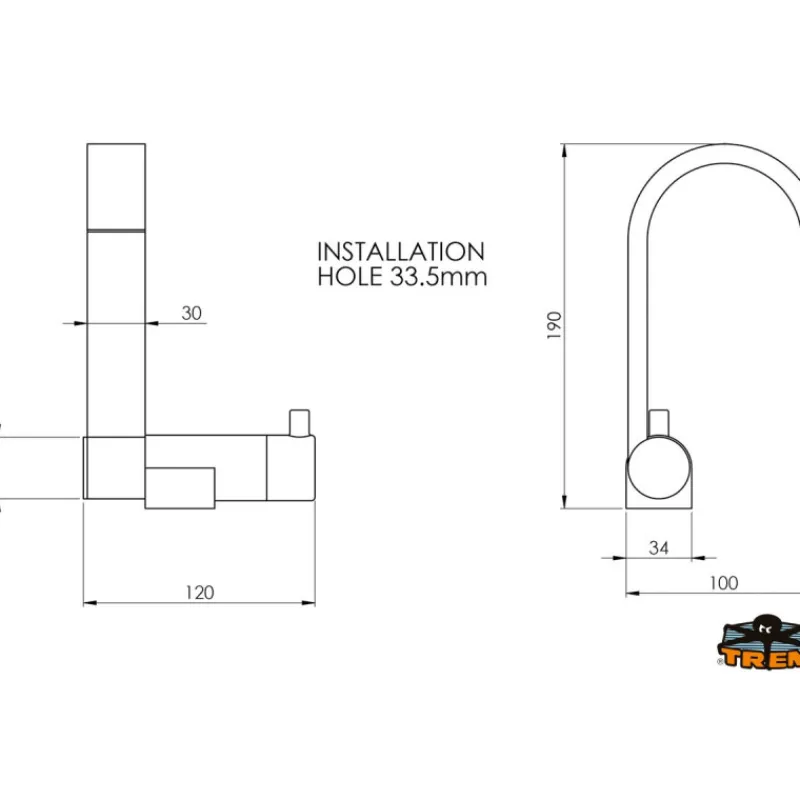 Robinet mitigeur Black Line | rabattable*Trem Online