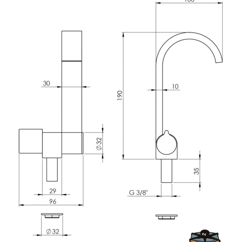 Outlet Robinet Style Black Line | Eau froide Robinetterie·Robinet & Bec|Robinetterie·Bec & Robinet