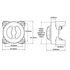 Sélecteur de batterie Maxi 500A unipolaire | 0-1-2-Combiné*Trem Clearance
