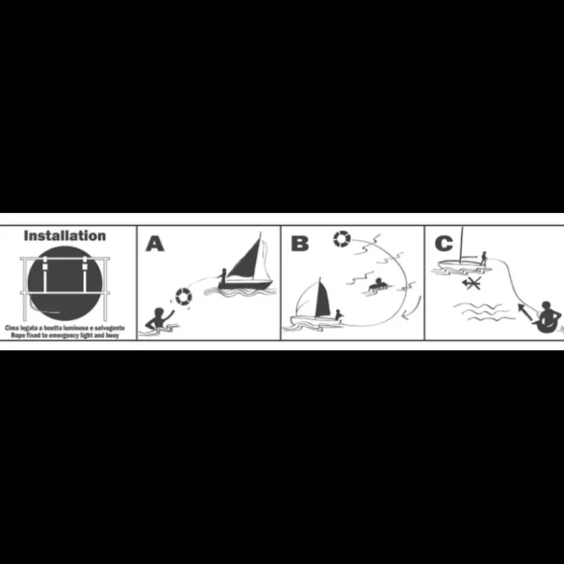 Outlet Système de récupération homme à la mer Ariete Light Homme Bouée De Sauvetage, Engin Flottant & Perche Ior·Ligne De Jet & Récupération Homme À La Mer