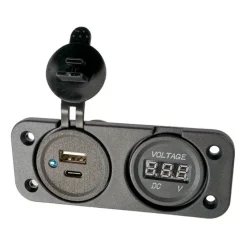 Voltmètre + double USB Type A+C*Trem Sale