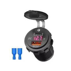 Discount Voltmètre + Prise USB-A 3.0 et USB-C PD Distribution & Protection·Prise Et Fiche Dc (Allume Cigare, 12V, Usb...)|Distribution & Protection·Contrôleur De Batterie & Indicateur De Charge
