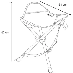 New Tabouret 3 pieds acier Mobilier De Camping·Siège, Chaise & Fauteuil|Mobilier De Plein Air·Chaise, Siège & Fauteuil